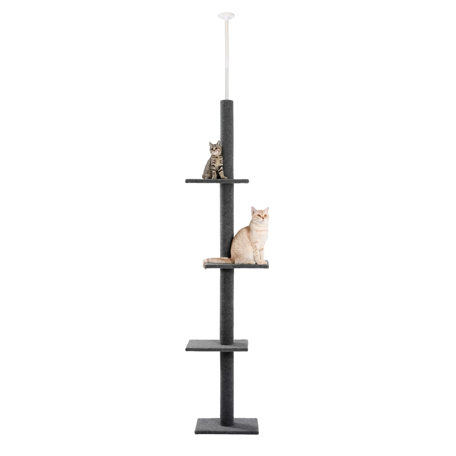 Pawz Road Adjustable 4-Tier Cat Tree – Tall Floor-to-Ceiling Activity Center