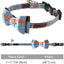 Upgraded Cat Collar with Bells, Breakaway Cat Collars with Bow Tie, 1 Pack Girl Boy Safety Plaid Kitten Collars, Haze Blue