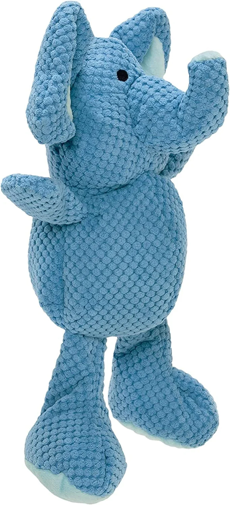 Checkers Elephant Squeaky Plush Dog Toy, Chew Guard Technology - Blue, Large