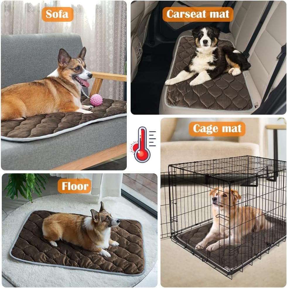 Self Warming Cat Bed Self Heating Cat Mat Thermal Pet Bed Mat Self-Warming Dog Crate Pad