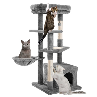 Pawz Road 45" Compact Cat Tree – Multi-Level Activity Center for Small Cats