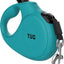 Monochrome 360° Tangle-Free Retractable Dog Leash | 16 Ft Strong Nylon Tape (Small, Aqua)