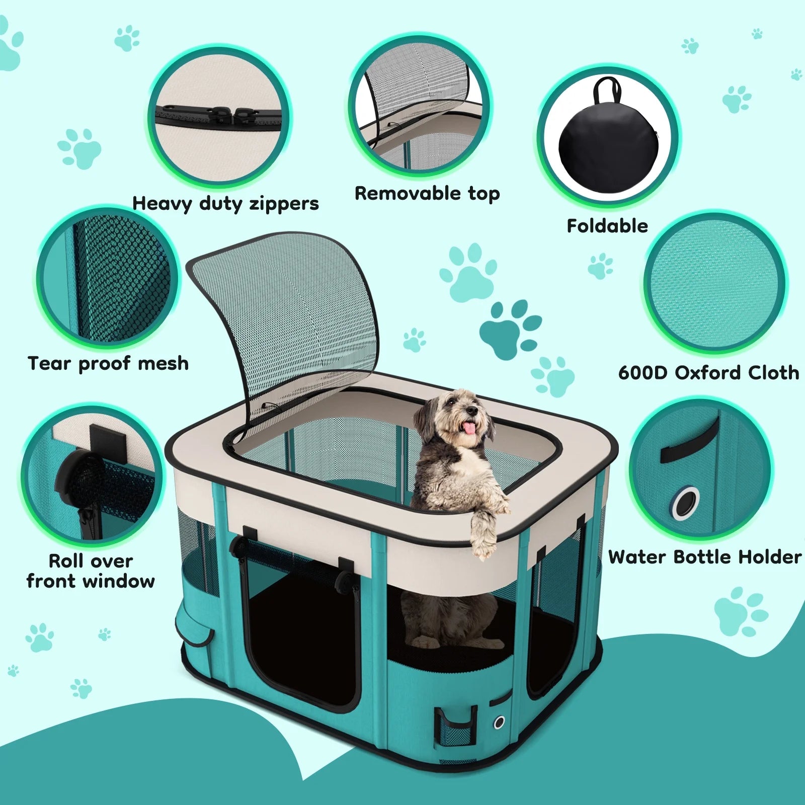 BEBANG Portable Pet Playpen – Safe, Spacious & Travel-Ready