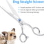 7" Straight Dog Grooming Scissors, Ergonomic Pets Grooming Shears, Premium Cats Trimming Kit with Offset Handle and Jewelled Screw, Sharp, Comfortable