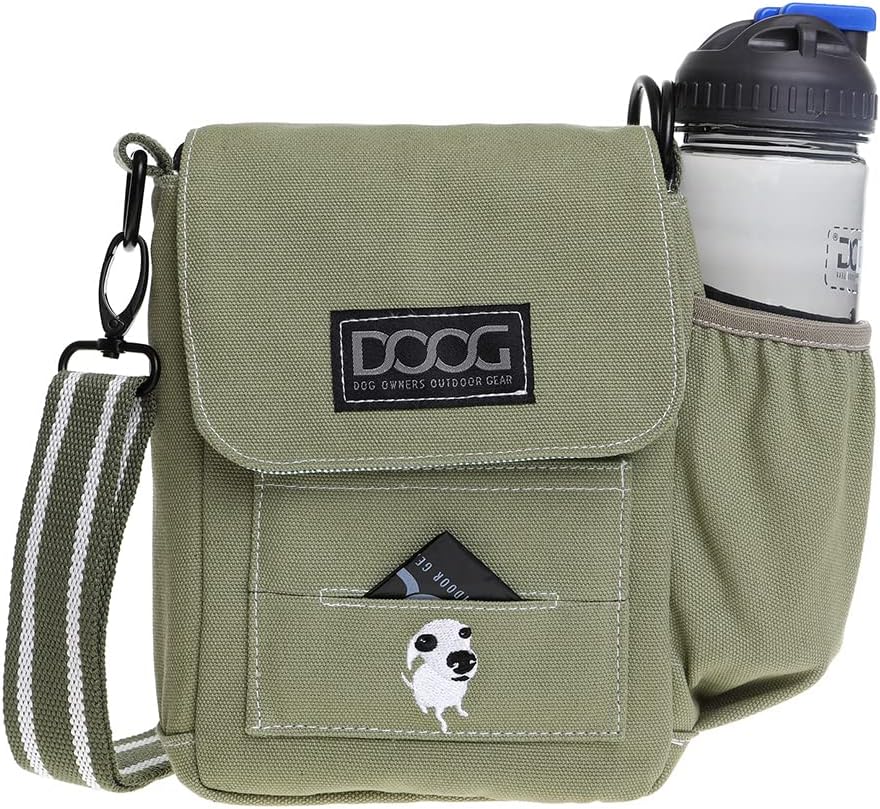 | Walkie Bag | Adjustable Shoulder Bag with Poo Bag Compartment | Green