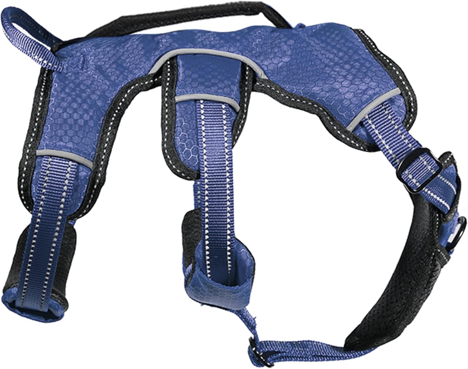 Updated for 2024 - Tracker No Escape Dog Harness | Dual Escape Proof Leash Attachments | 5 Point Adjustable Fit Harness for Dogs | Padded Dog Harness for Comfort | Handle Dog Lift Harness