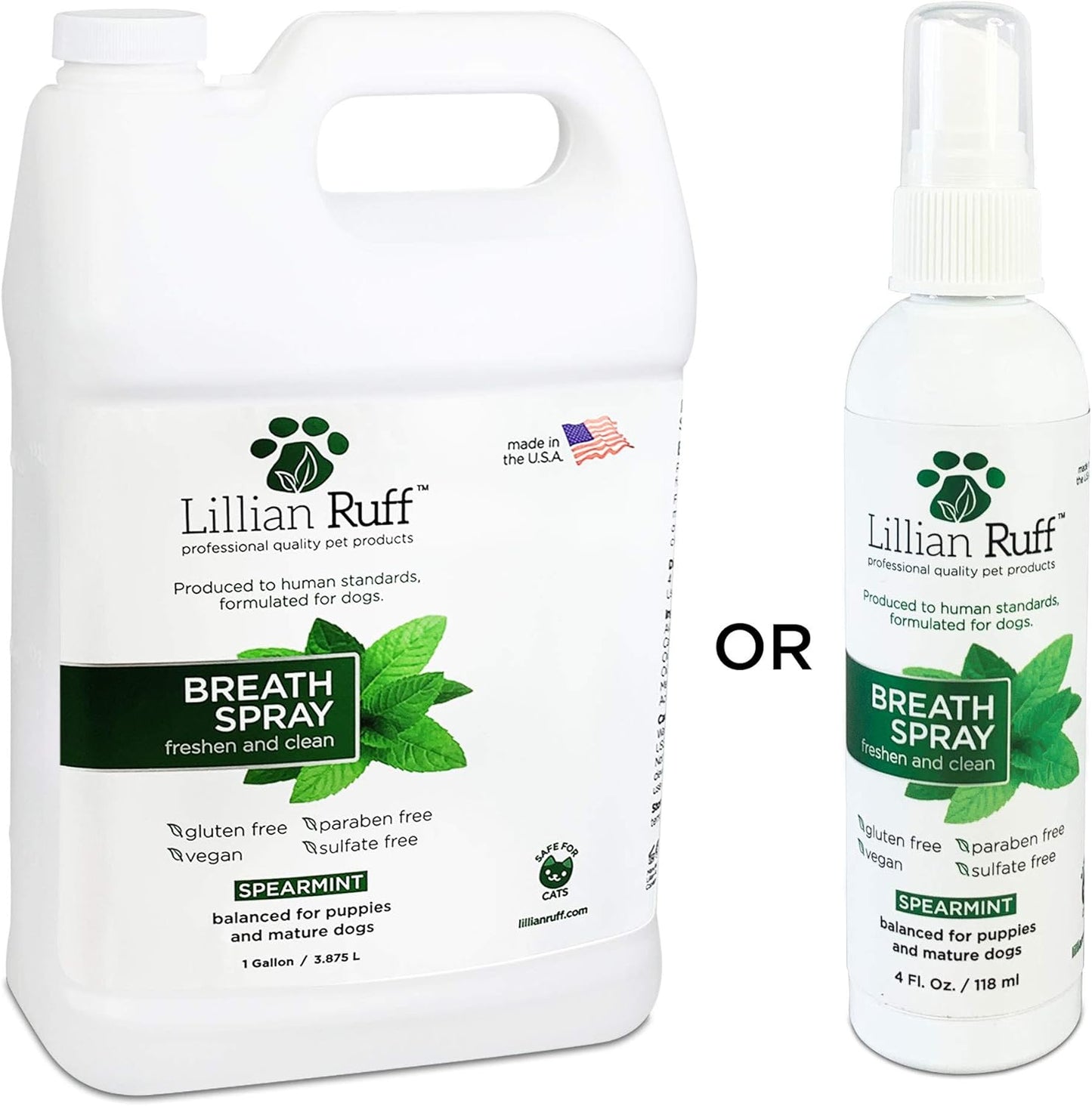 Dog Breath Freshener Dental Care Spray - Dog Oral Health Teeth Cleaning Formula Targets Bad Dog Breath, Plaque & Tartar Build-Up, Supports Oral Care, Gum Health & Immune System (Gallon)