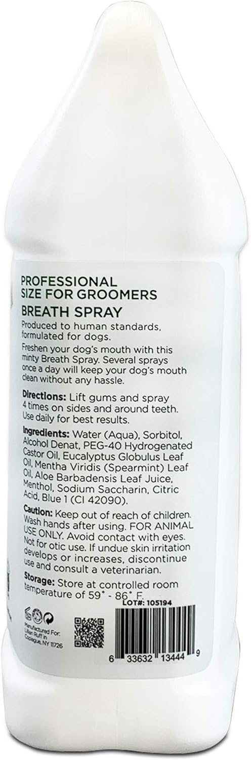 Dog Breath Freshener Dental Care Spray - Dog Oral Health Teeth Cleaning Formula Targets Bad Dog Breath, Plaque & Tartar Build-Up, Supports Oral Care, Gum Health & Immune System (Gallon)