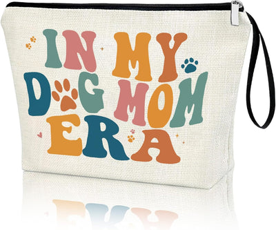 Dog Mom Gifts Makeup Bag in MY DOG MOM ERA Singer Fans Inspiration Merchandise Travel Cosmetic Zipper Bag Dog Lover Gifts for Girls Women Gifts New Dog Owner