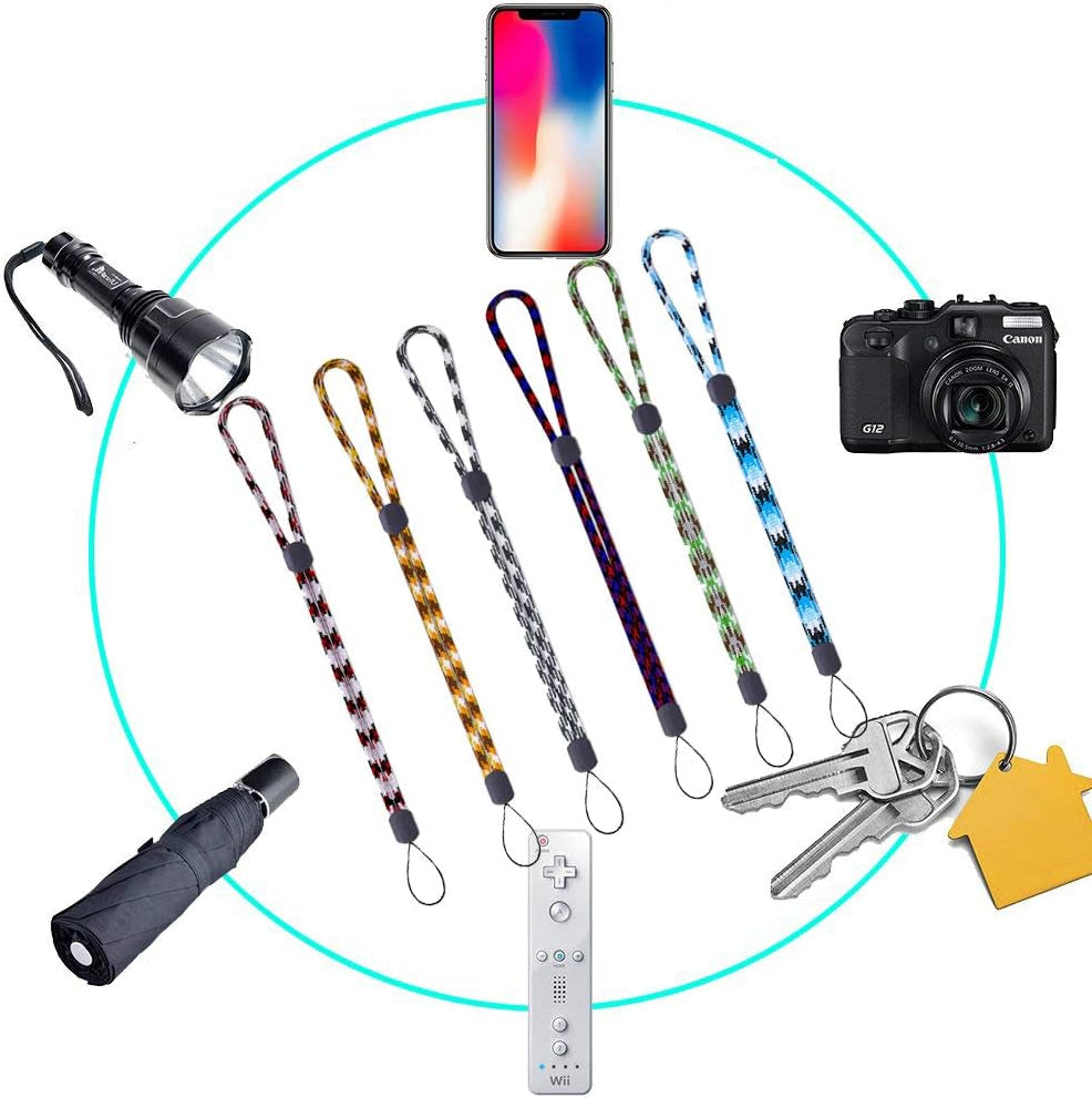 6 Pack Durable & Stylish Adjustable Wrist Lanyard