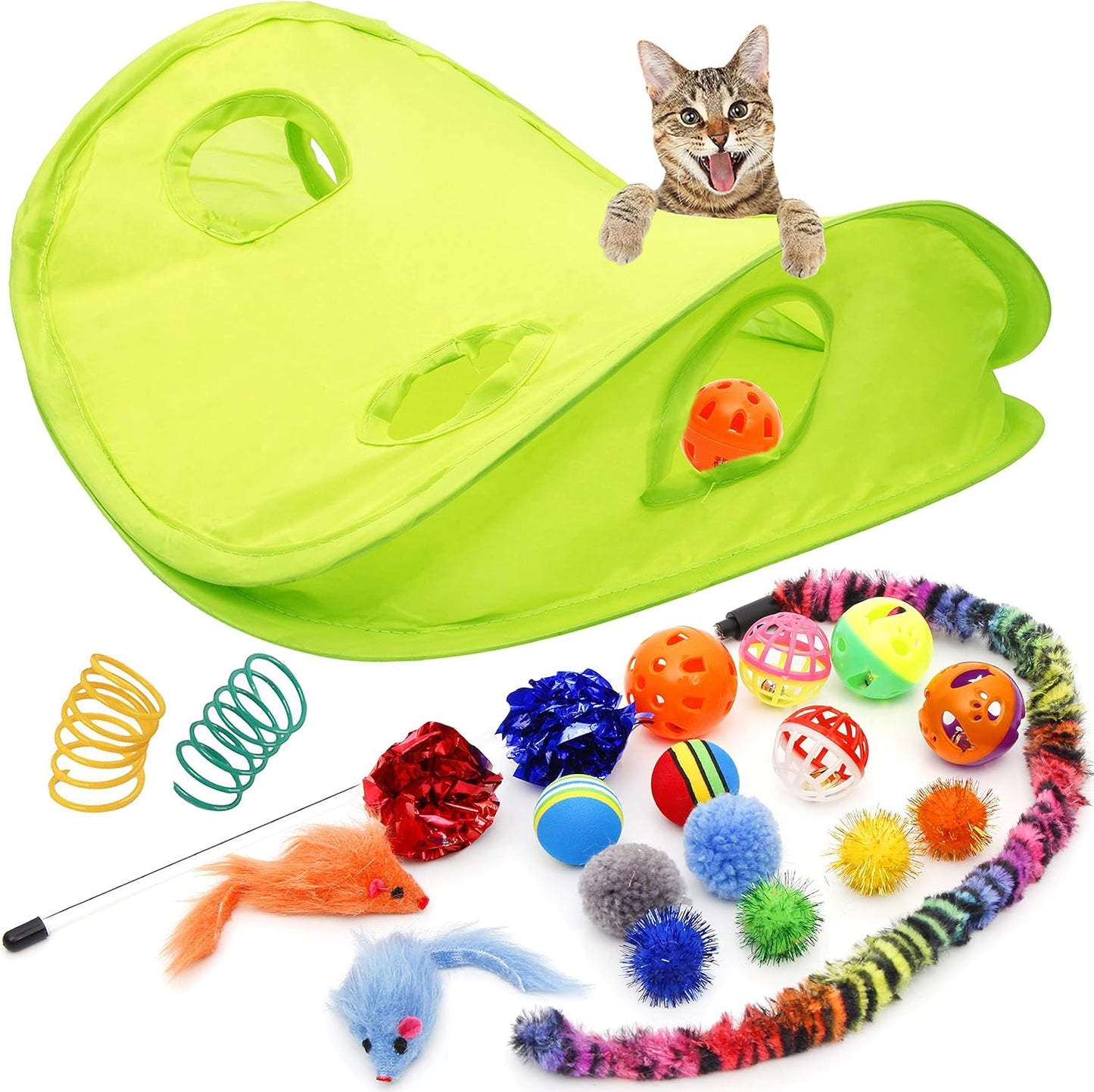 GREAT VALUE Cat Toy Set – 18 Pieces of Fun!