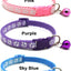 Puppy ID Collars - 12Pcs Adjustable Whelping Breakaway Collars with Bell for Newborn Puppies & Kittens, Easy to Identify for Litter Identification