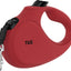 Monochrome 360° Tangle-Free Retractable Dog Leash | 16 Ft Strong Nylon Tape (Medium, Red)