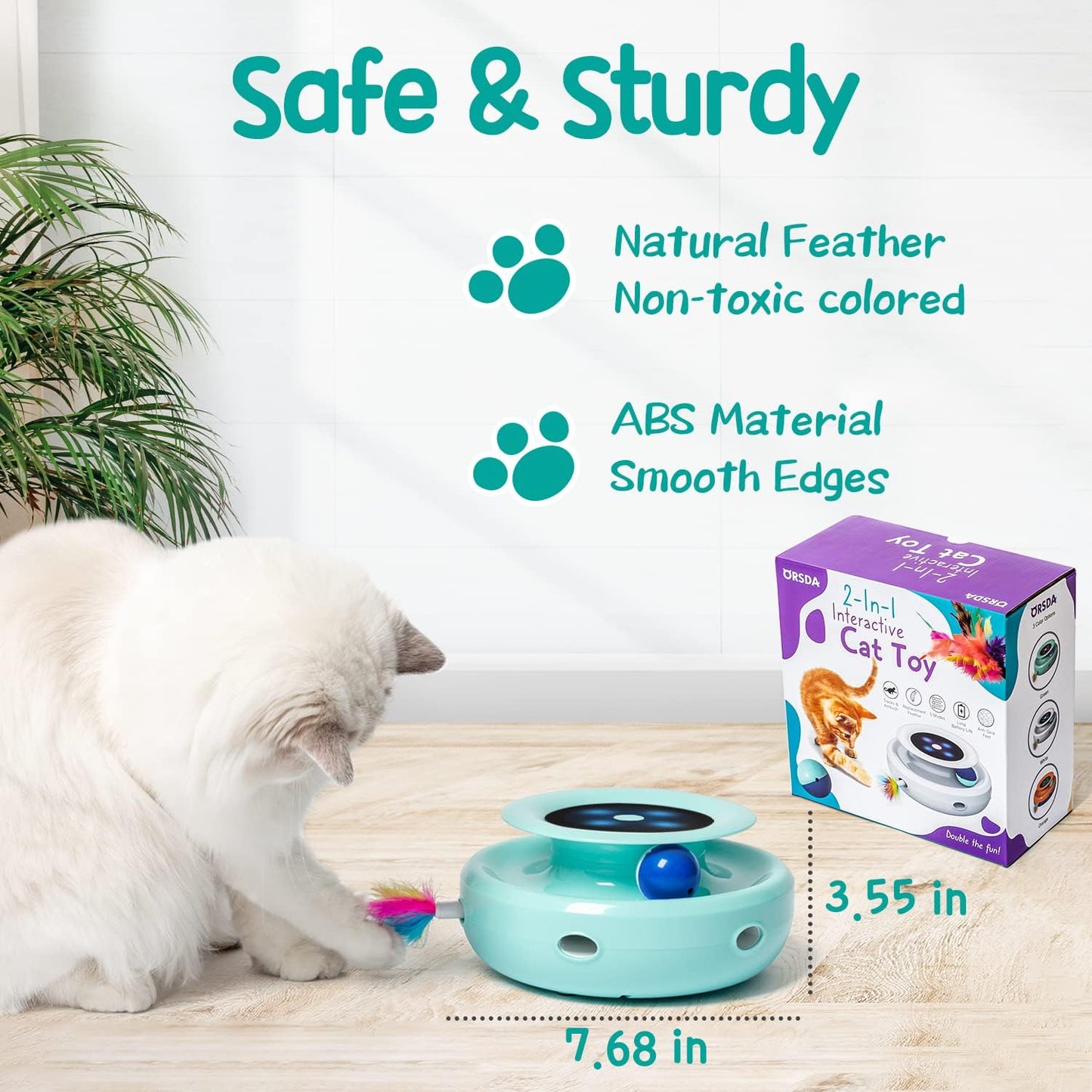 ORSDA 2-in-1 Interactive Cat Toy – Double the Fun!