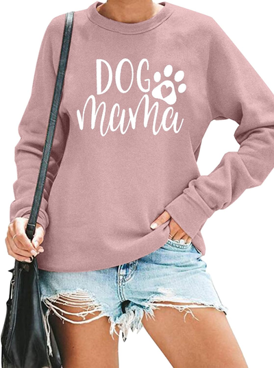 Dog Mama Long Sleeve Sweatshirt – Cozy & Stylish Graphic Pullover for Dog Lovers