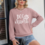 Dog Mama Long Sleeve Sweatshirt – Cozy & Stylish Graphic Pullover for Dog Lovers