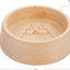 Wooden Hamster Feeding Bowl - Small Animal Food Dish for Dwarf Syrian Hamsters Gerbils Mice Degus or Other Similar-Sized Small Pets (Hammy Pattern, for Syrian)