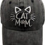 Cat Mom Hats, Mama & Papa Bear Baseball Cap Denim Cotton Adjustable Unisex Hat