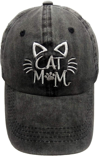 Cat Mom Hats, Mama & Papa Bear Baseball Cap Denim Cotton Adjustable Unisex Hat