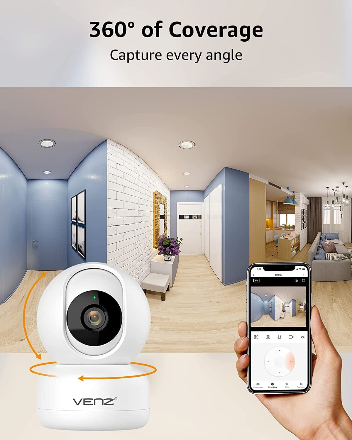 VENZ 1080P HD Indoor Security Camera – Smart, Secure & Connected