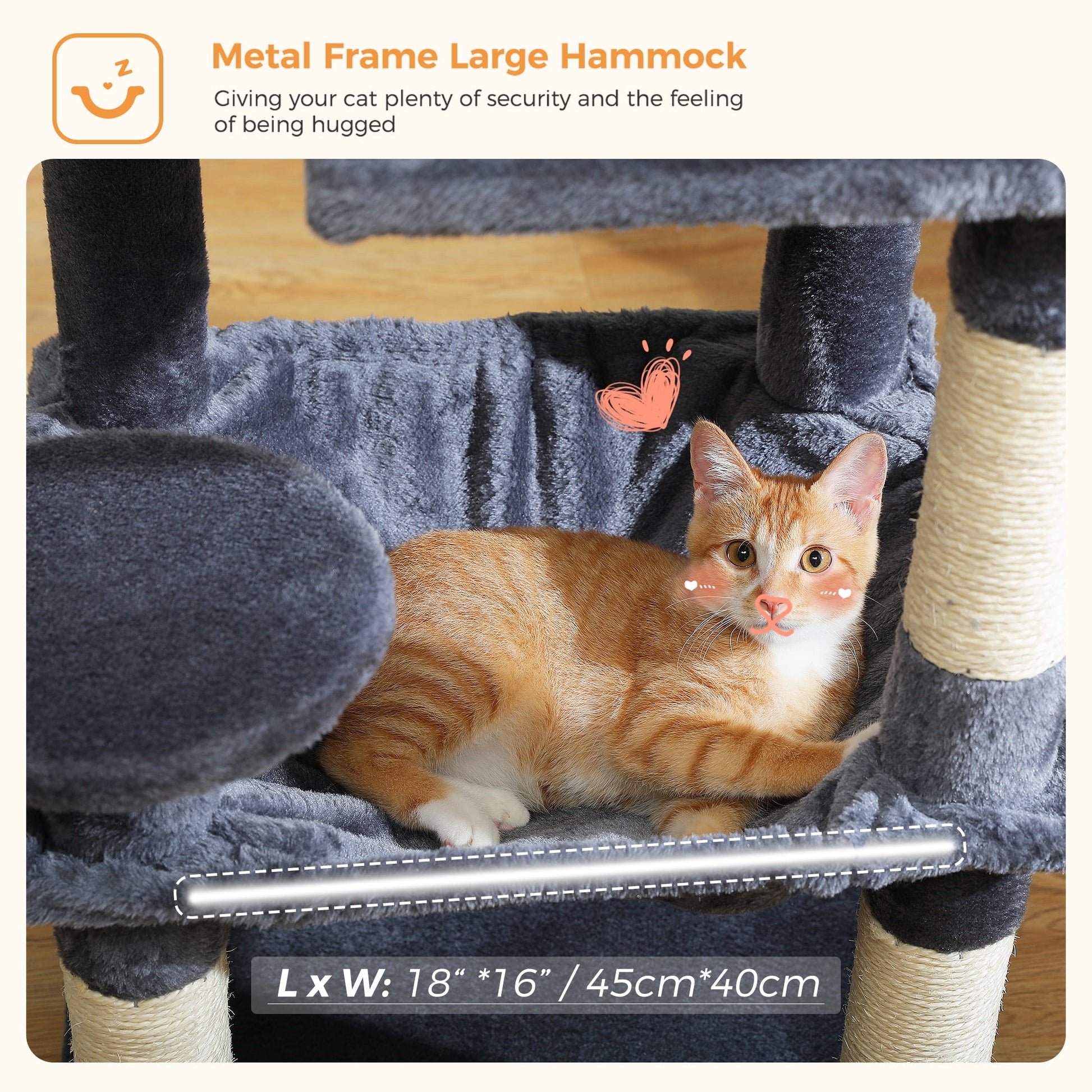 PEQULTI 45.7” Multi-Cat Tree – Spacious, Cozy & Fun!