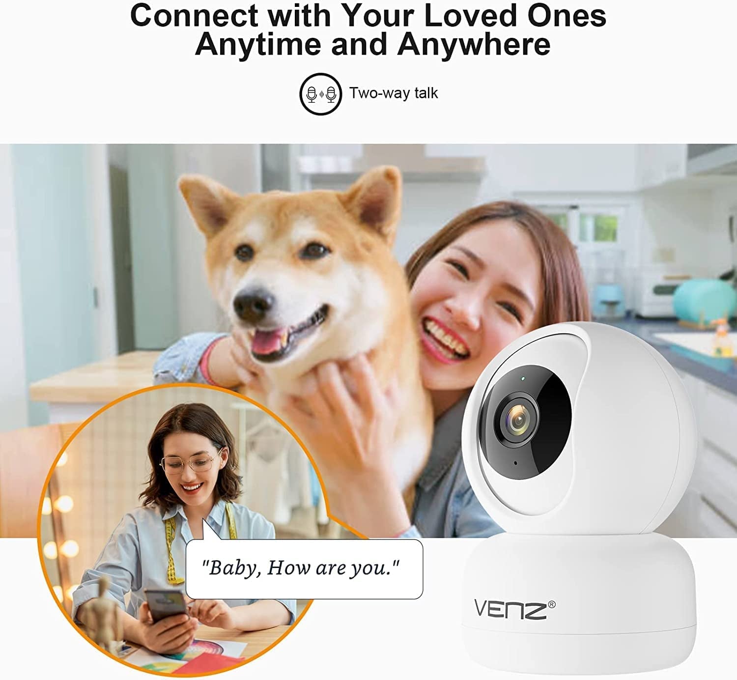 VENZ 1080P HD Indoor Security Camera – Smart, Secure & Connected