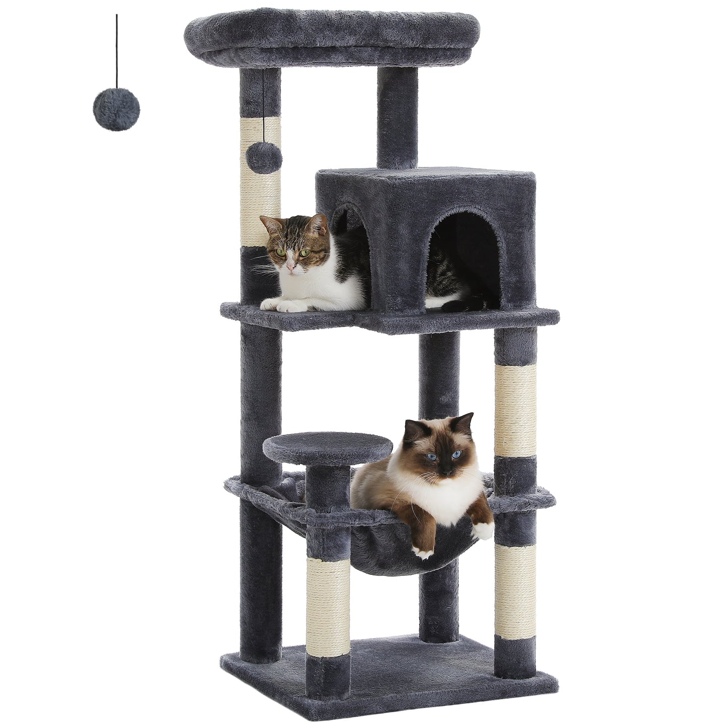 PEQULTI 45.7” Multi-Cat Tree – Spacious, Cozy & Fun!