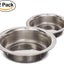 Stainless Steel Dog and Cat Bowls (2 Pack) Neater Feeder Cat Deluxe or Cat Express Extra Replacement Bowl (Metal Food and Water Dish) (1 Cup)