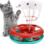 Cat Toys, Cat Toys for Indoor Cats,Interactive Kitten Toys Roller Tracks with Catnip Spring Pet Toy with Exercise Balls Teaser Mouse (Red)