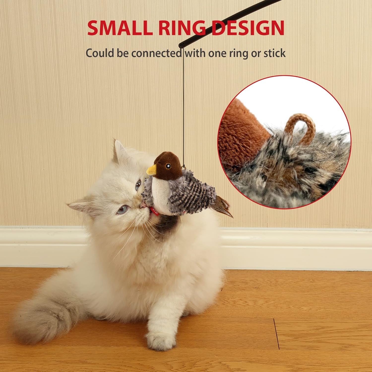 Interactive Chirping Bird Cat Toy – Realistic & Engaging Playtime!