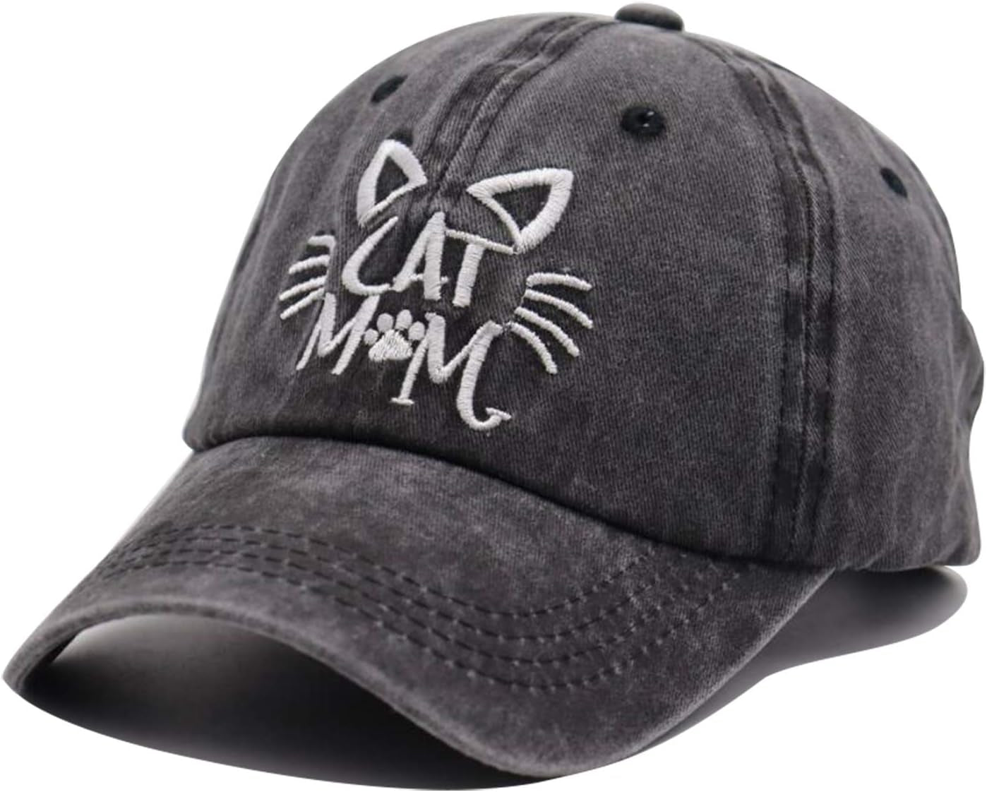 Cat Mom Hats, Mama & Papa Bear Baseball Cap Denim Cotton Adjustable Unisex Hat