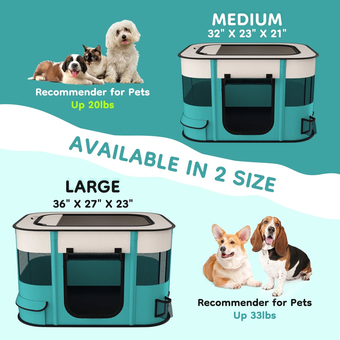 BEBANG Portable Pet Playpen – Safe, Spacious & Travel-Ready