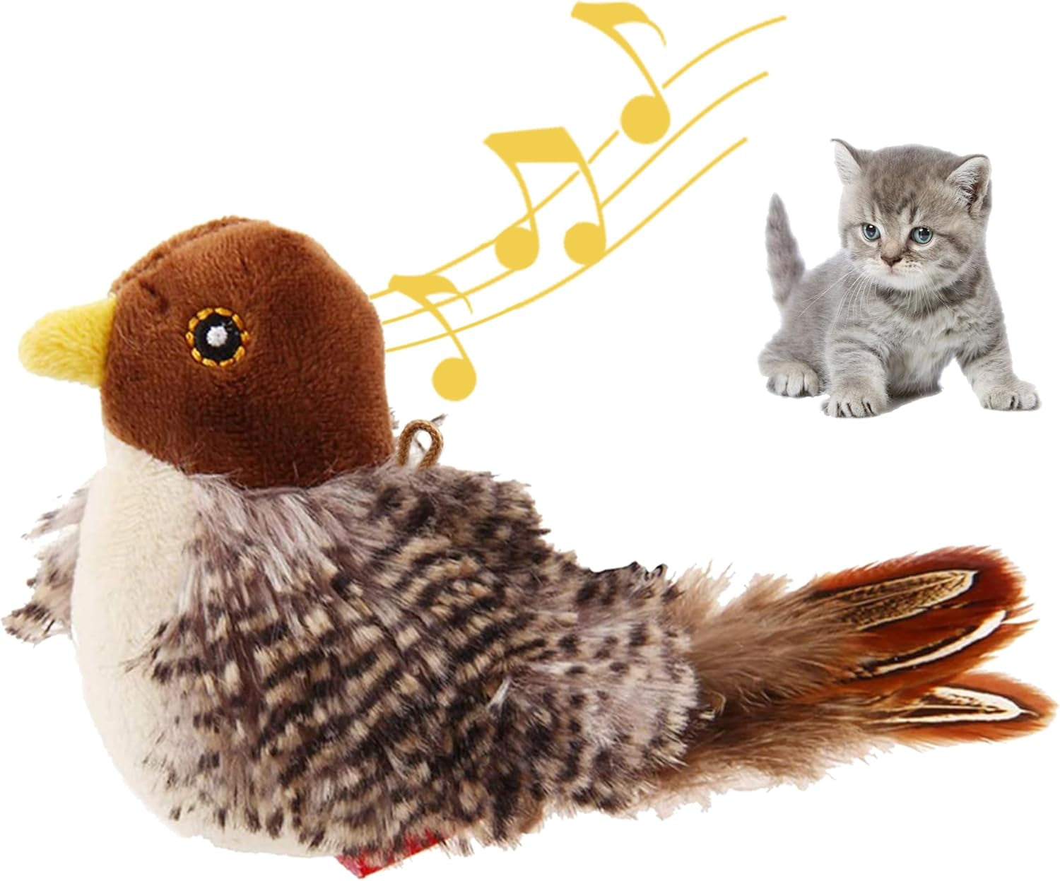 Interactive Chirping Bird Cat Toy – Realistic & Engaging Playtime!