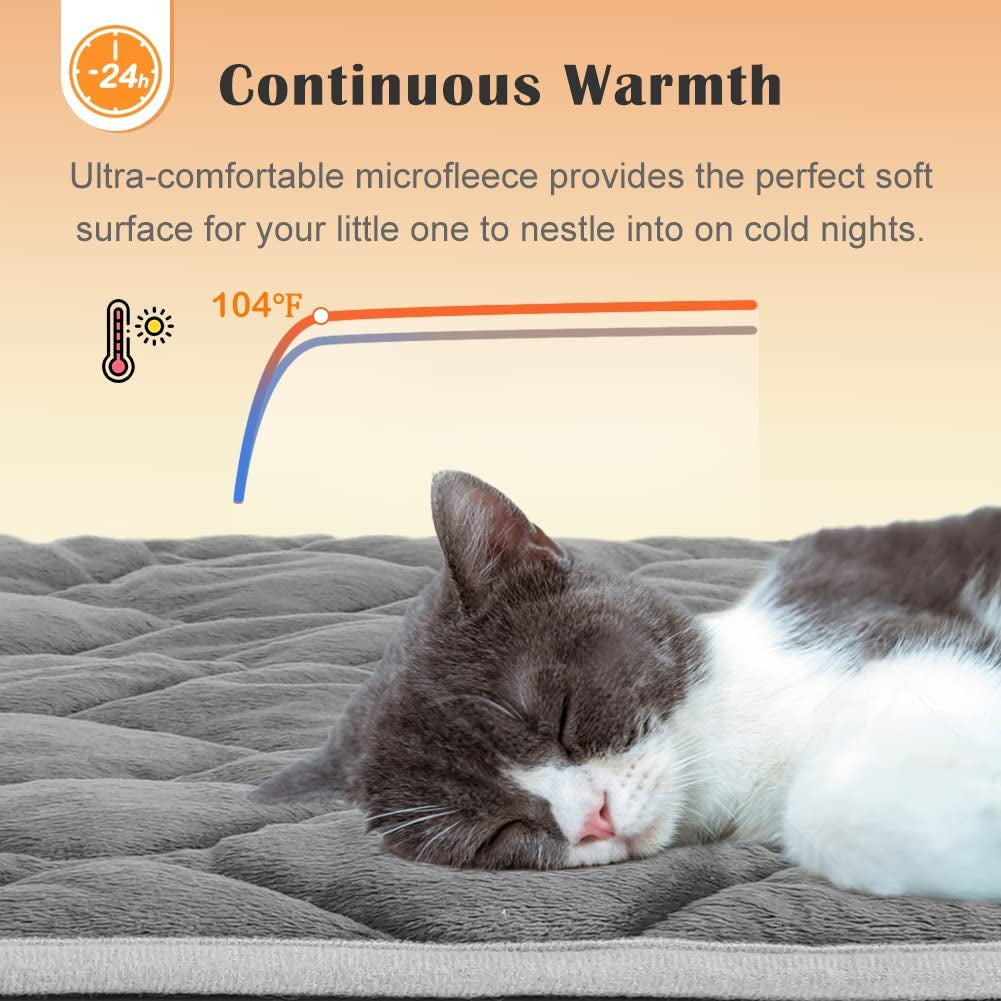 Self Warming Cat Bed Self Heating Cat Mat Thermal Pet Bed Mat Self-Warming Dog Crate Pad