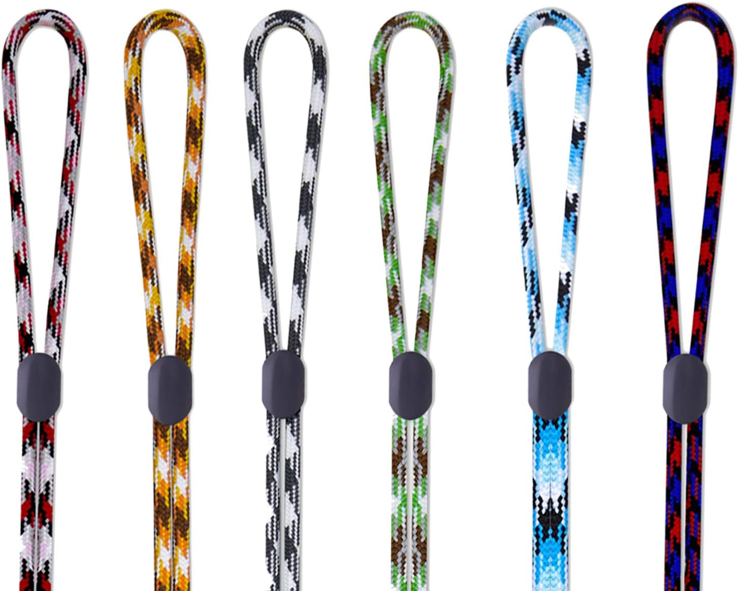 6 Pack Durable & Stylish Adjustable Wrist Lanyard