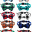 Upgraded Cat Collar with Bells, Breakaway Cat Collars with Bow Tie, 1 Pack Girl Boy Safety Plaid Kitten Collars, Haze Blue