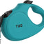 Monochrome 360° Tangle-Free Retractable Dog Leash | 16 Ft Strong Nylon Tape (Small, Aqua)